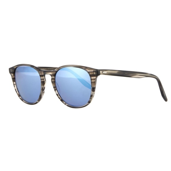 Men's BARTON PERREIRA Plimsoul Matte Grey Wayfarer Round Sunglasses